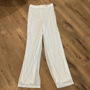 Petal & Pup Shimmering Cream Straight Leg Pants